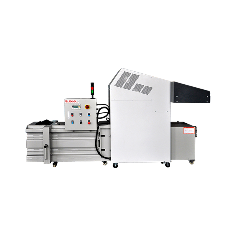 Petite presse à balles semi-automatique horizontale (machine de déchiquetage et de mise en balles intégrée)